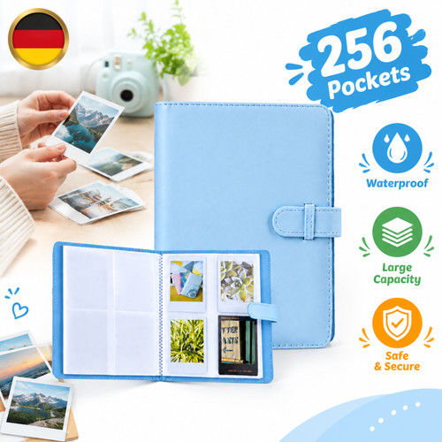 Mini fotoalbum leder 256 - mini-fotoalbum, pu-leder