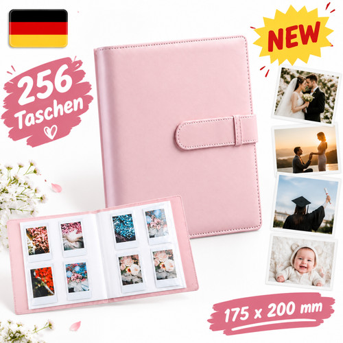 Fotoalbum rosa leder - rosa, pu-leder